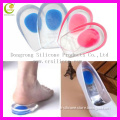 soft silicon gel heel adhesive insole/silicone medical insole heel cup shoe pads/rearfoot silicone back heel cushion